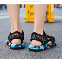 Sandalias de playa de verano para niños, sandalias deportivas antideslizantes transpirables, zapatos de playa para exteriores para niños, zapatos de seguridad planos suaves con punta cerrada - details 20