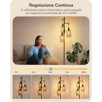 Lámpara de Pie LED Regulable Lámpara de Pie Vintage de 3 Luces con Bombillas E27 - details 9
