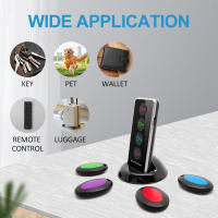Buscador de llaves inalámbrico, localizador de artículos RF, 1 transmisor, 4 receptores, 1 muelle, buscador remoto inalámbrico, buscador de billetera, localizador de Control remoto - details 5