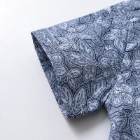 Traje de verano para niños, chaleco, camisa Floral de manga corta, pantalones cortos con tirantes, conjunto de tres piezas, traje Pastoral de moda - details 11