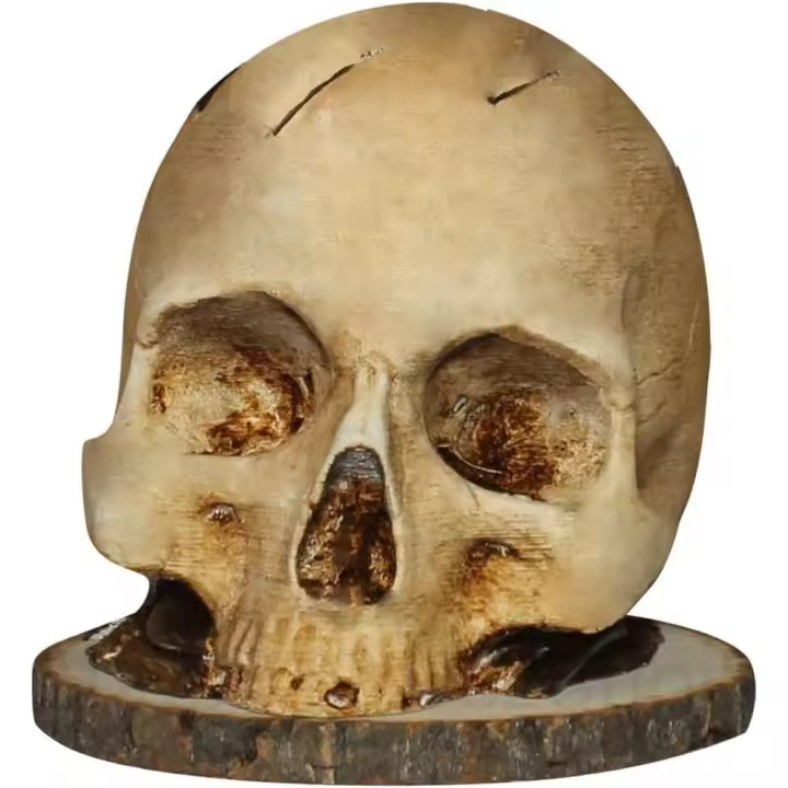Soporte de calavera para cuchillos, decoración de Halloween, almacenamiento de resina para cuchillos de cocina - 1