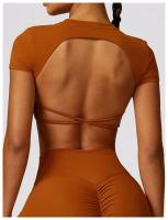 Camiseta de Yoga de Corte Corto de Verano Top de Deportivo de Nylon para Mujeres - details 10