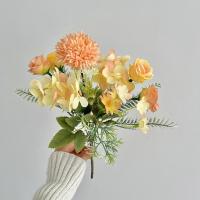 Ramo de rosas simuladas con bola bordada, ramo de mano de 44CM, bola de rosas artificiales, accesorios de fotografía para salón de bodas, decoración del hogar - details 2