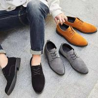 Zapatos de vestir de ante para hombre, zapatos Oxford formales con cordones, cómodos y suaves - details 2