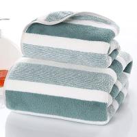 Juego de 2 Toallas de baño 35x75cm+70x140cm, Toalla microfibra de Terciopelo Coral Altamente absorbentes, para Ducha, Deportes, Yoga - details 3