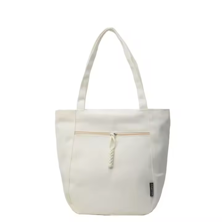 Bolso de lona Vintage liso de invierno, bolso de estudiante de arte de ocio a la moda, bolso de mano de gran capacidad para ir al trabajo para mujer - 1