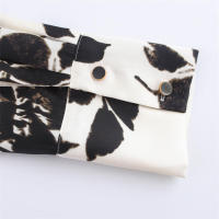 - Camisa de textura de seda de manga larga estampada para mujer, cuello informal, moda de otoño, producto nuevo - details 5