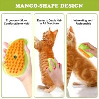 Cepillo de depilación para mascotas, Cepillo de masaje eléctrico con pulverizador para gatos y perros - details 0