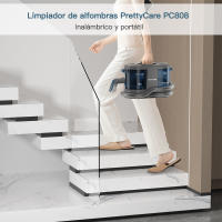 Aspiradora Inalámbrica para Alfombras PrettyCare PC808, 550W, 20KPa, Tanque de Agua Doble (1700ml para Limpieza y 1500ml para Suciedad), Manguera de 1.5M, Elimina Manchas en Sofás, Colchones, Alfombras y Cortinas - details 1