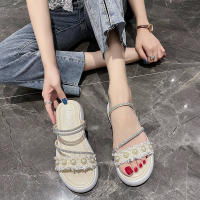 Nuevas zapatillas de dos usos para mujer y ropa exterior para mujer 2025 verano nuevo muffin sandalias de lazo de una palabra de suela gruesa - details 4