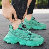 Logotipo de Dropshipping para correr para hombres, plataforma gruesa y transpirable, zapatos deportivos informales para caminar para hombres - details 4