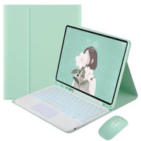 Funda para teclado español retroiluminado iPad Air 5 10.9, funda para ratón inalámbrico Bluetooth para Pro 11, 9.º/8.º, 10.2, 10.5, 9.7 - details 0