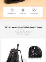 Mochila Vertical de Pu para mujer, bolso cruzado de viaje de gran capacidad, tendencia informal - details 4