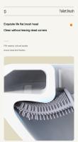 Cepillo De Inodoro Mini De Silicona Con Base Antifugas Y Cerdas Flexibles Para Baño Cepillo Suave Para Limpieza Rapida Y Secado - details 4