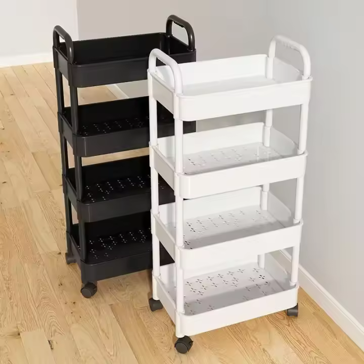 famgem Carrito De Alimentos Para Bebé Con Estante Multicapa Para Cocina Dormitorio Baño Almacenamiento Móvil De Snacks Y Suministros - 1