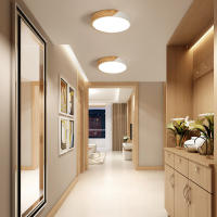 Plafón LED Redondo para Techo, 30W, GOECO, Madera y PVC, Iluminación Interior Moderna para Sala de estar, Dormitorio, Comedor - details 11