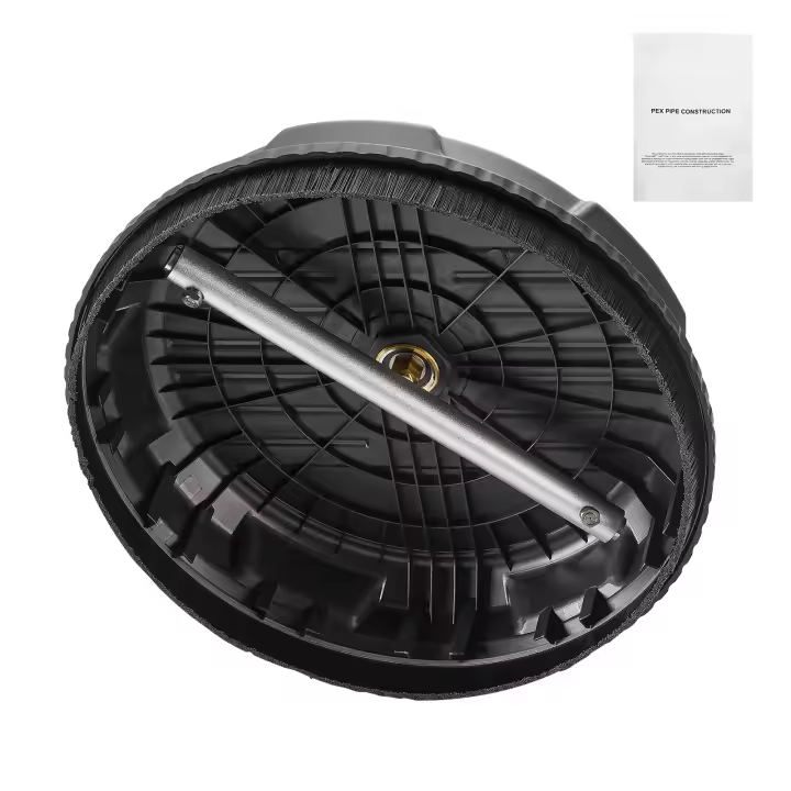 Limpiador de superficies para hidrolavadora de 15", accesorio de plástico con 4 ruedas, 3000 PSI máx., conexión rápida de 1/4, negro - 1