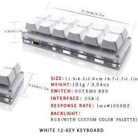 12 Keys  nical Gaming One Handed USB-C Wired OSU Keypad Programmable and Hot Swappable Keyboard - details 4