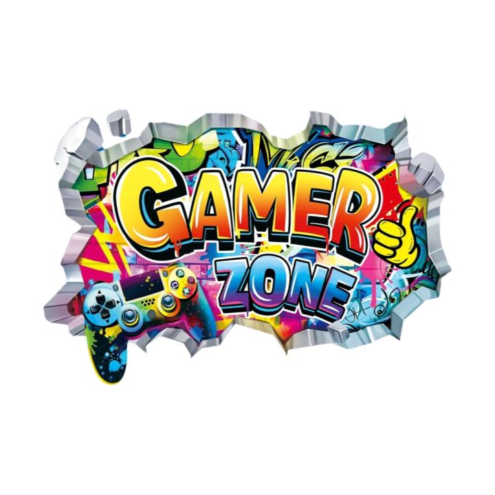 Pegatinas de Pared Gamer 3D Videojuegos Vinilos Decorativos Juegos Adhesivos Pared Cuarto de Jugar Habitación Infantiles Juvenil