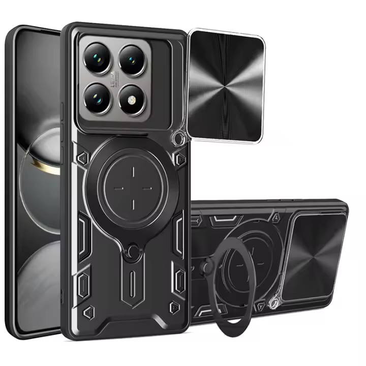 Funda para Xiaomi 14T / 14T Pro Slide Cámara Lente Protección Kickstand Hard Back Cover - 1