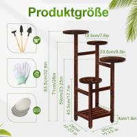 Estante de Almacenamiento para Plantas Metal Negro, Herramientas de Jardín y Guantes, 141 cm, Para Interior y Exterior, Escaleras para Plantas, para Balcón - details 19