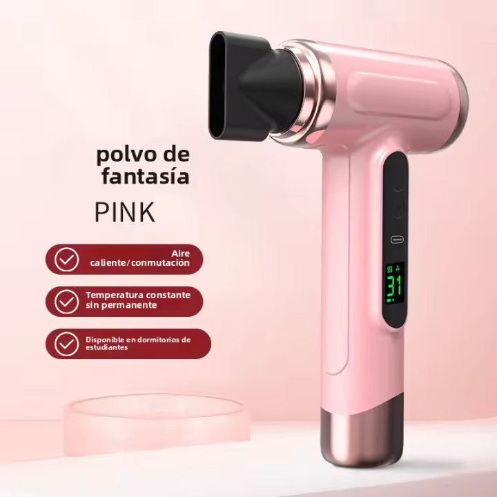 Secador de pelo inalámbrico recargable para viajes de negocios, desenchufado en dormitorios de estudiantes, arte para soplar el cabello, secador de pelo para pintar - 1