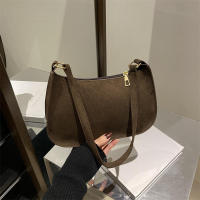 Bolso Hobo pequeño con textura roja para mujer, bandolera de un solo hombro, a la moda - details 20
