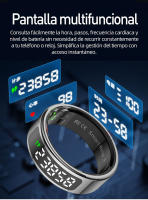 Anillo inteligente SANLEPUS con pantalla OLED: rastrea pasos, frecuencia cardíaca, calorías, sueño y estrés las 24 horas, los 7 días de la semana |   Resistencia al agua hasta 5 ATM |   Carga inalámbrica + aplicación QRing para iOS/Android - details 2