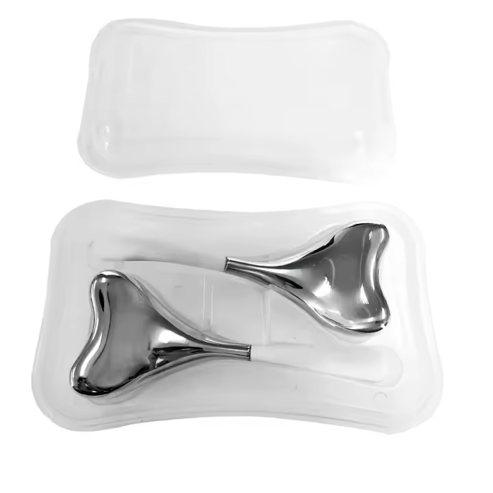 Rodillo de acero inoxidable Gua Sha Cryo para mujer, masajeador de cara y ojos, herramientas para el cuidado de la piel Facial, regalos - 1