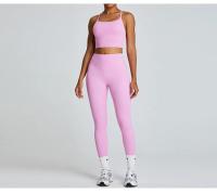 Traje de Yoga cómodo y Sensual para mujer, ropa deportiva transpirable de secado rápido para correr al aire libre, ciclismo y Fitness - details 14