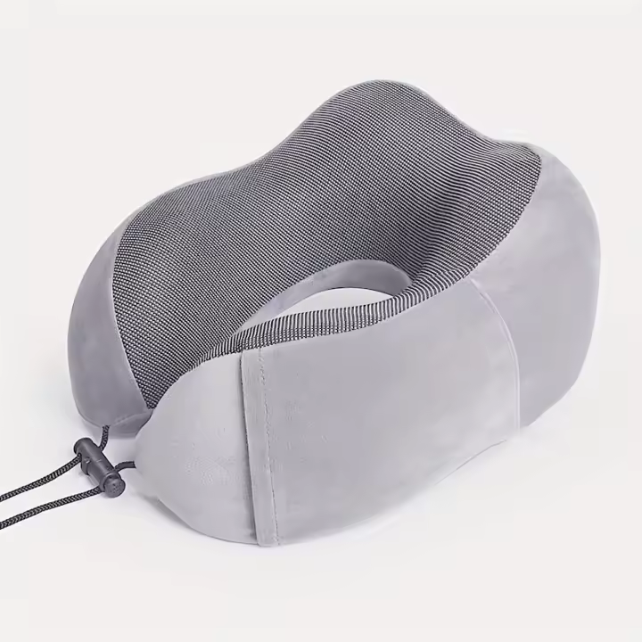 1pc Almohada Ergonómica para el Cuello en Forma de U, Funda de Franela Transpirable con, Soporte Cervical Portátil para Asientos de Coche y Viajes, Lavable a Máquina, Tela de Poliéster de 90gsm, Almohada de Cuello Portátil |   Diseño Ergonómico |   textur - 1
