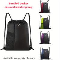 Mochila minimalista casual con cordón, mochila de uso diario versátil informal para exteriores - details 1