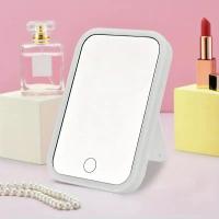 Espejo de maquillaje LED con atenuación de tres colores: tocador de escritorio portátil con espejo pequeño ligero, compacto y práctico - details 5