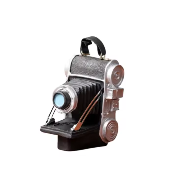 Adornos de resina Retro nostálgicos, gramófono, figura de teléfono de marcación creativa, estatua de máquina de coser Simple y duradera exquisita - 1