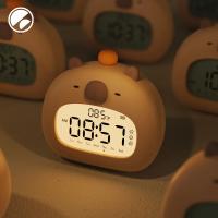 Reloj LED de cabecera para niños, despertador para niños, entrenador de sueño para niños, pantalla de temperatura con Control recargable, Digital, lindo Capybara - details 10