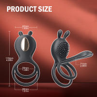 Anillo vibrador inalámbrico para pene con aplicación, retrasa la eyaculación, estimulador del punto G, masajeador, juguetes sexuales para hombres - details 5