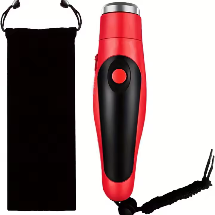 Silbato electrónico portátil con cordón - Silbato de tres tonos fuertes para entrenadores, árbitros, profesores, marinos, policías, campamentos y emergencias - 1
