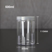 Frascos de plástico transparente para cocina, caja de almacenamiento para embalaje de galletas, granos de café, nueces, tanque de sellado de aperitivos, contenedor de alimentos, 12 piezas, 500ml - details 3