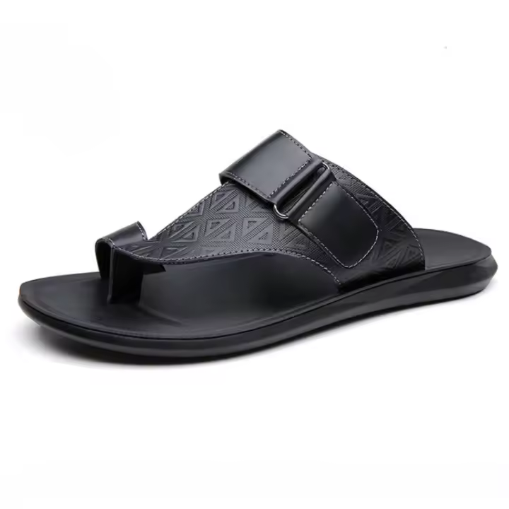 2025 verano hombres sandalias de cuero gran tamaño moda cien con simple juventud masculina playa zapatos zapatillas - 1