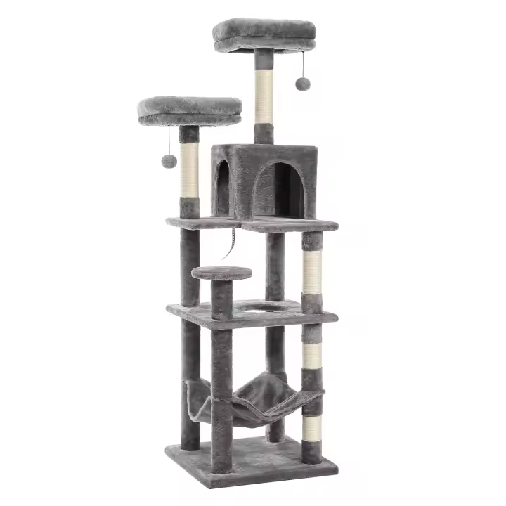 Árbol Rascador para Gatos de 46x46x154 cm - 1