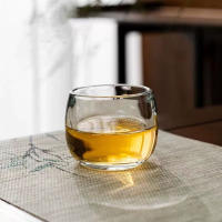 Taza de cristal de alta gama para tirar de los dedos, sin plomo, propietario de la casa, ceremonia del té saludable espesada - details 0