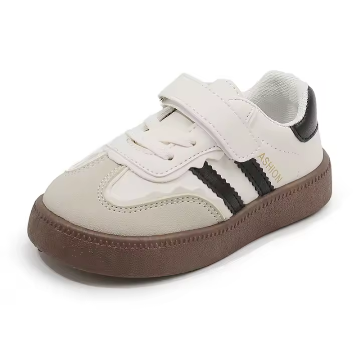 Zapatos de entrenamiento moral para niños 2025 primavera y otoño zapatos deportivos para niños zapatos casuales de junta zapatos blancos pequeños para niñas zapatos de suela blanda para bebé Forrest Gump - 1