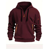 Sudadera con capucha para hombre, chaqueta deportiva informal con bolsillos, - details 6