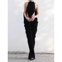 Primavera nicho diseño de alta dama puro deseo colgar cuello flaco francés calado retorcido shell fuga cintura vestido - details 15