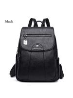 Mochila De Cuero Suave Para Mujer En 5 Colores Bolsa De Hombro Vintage Casual Viaje Mochila De Escuela Bolsa Para Damas - details 9