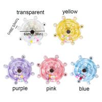 360 °   Plato giratorio para pájaros, juguetes para colgar, noria colorida montada en la pared para loros, juguete interactivo de plástico para loros de 6cm - details 0