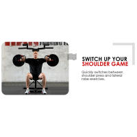 Mikolo Deltoid Shoulder Press hine, Elevación Lateral con Asiento y Respaldo Ajustables, Capacidad de Peso de 800 para la Parte Superior del Cuerpo hine - details 5
