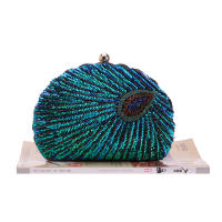 Bolso de mano con forma de concha para mujer, monederos de lentejuelas, bolsos de diseñador de lujo, bolso de noche bordado Retro, bolso de fiesta femenino - details 3