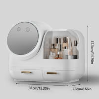 Organizador de Maquillaje Moderno con Espejo LED Caja de Almacenamiento de Cosméticos con Carga USB - details 8