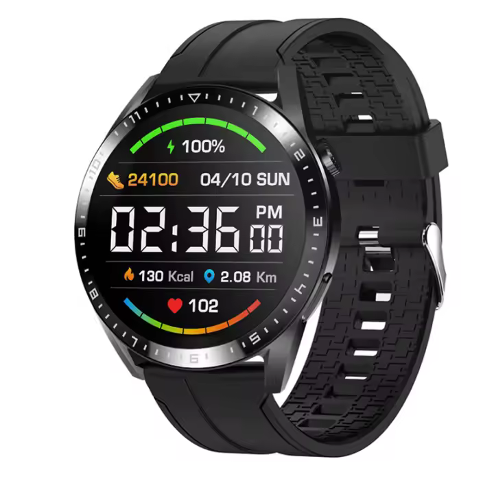 Reloj inteligente con pantalla completamente táctil de 1,32 pulgadas, oxígeno, presión arterial, prueba de frecuencia cardíaca, recordatorio de llamadas entrantes, IP67 - 1